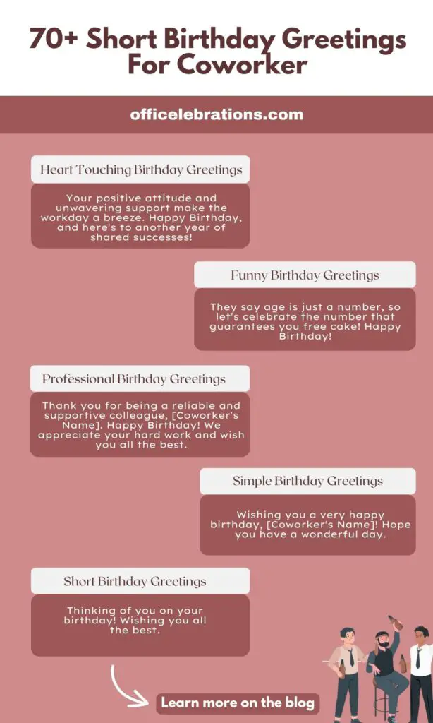 70+ Short Birthday Greetings For Coworker: A Guide To Heartfelt Birthday Wishes 1 Birthday Greetings For Coworker