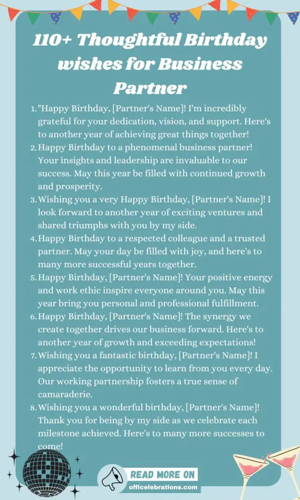 110+ Thoughtful Birthday wishes for Business Partner, messages, quotes, memes 2 Birthday wishes for Business Partner